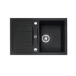 Naber Einbauspülen-Set Corto 780 Cin-Nagranit nero mit Küchenarmatur Drive 1S Edelstahlfarbig/schwarz Hochdruck