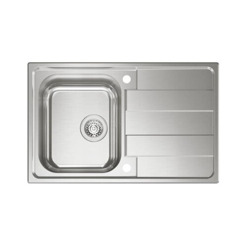 Naber Einbauspülen-Set Riva 1 Edelstahl mit Küchenarmatur Drive 1 Chrom Hochdruck