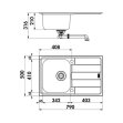 Naber Einbauspülen-Set Riva 1 Edelstahl mit Küchenarmatur Drive 1 Chrom Hochdruck