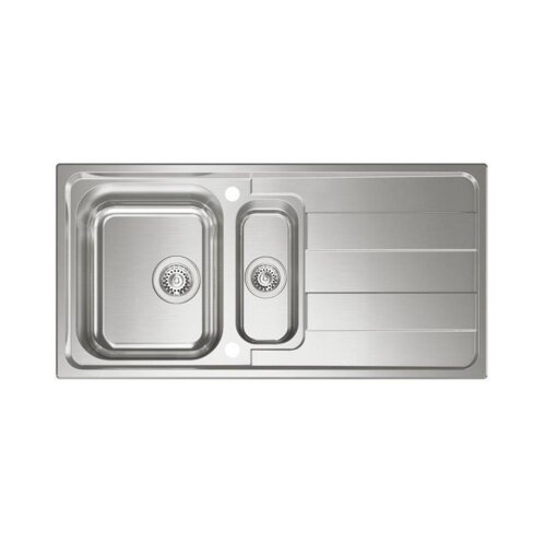 Naber Einbauspülen-Set Riva 4 Edelstahl mit Küchenarmatur Drive 2 Chrom Hochdruck