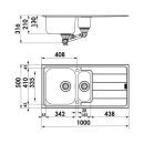 Naber Einbauspülen-Set Riva 4 Edelstahl mit Küchenarmatur Drive 2 Chrom Hochdruck