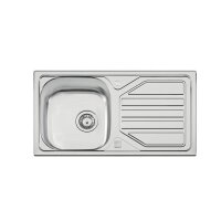 Naber Einbauspülen-Set Nava 2 Edelstahl mit Küchenarmatur Drive 1 Chrom Hochdruck
