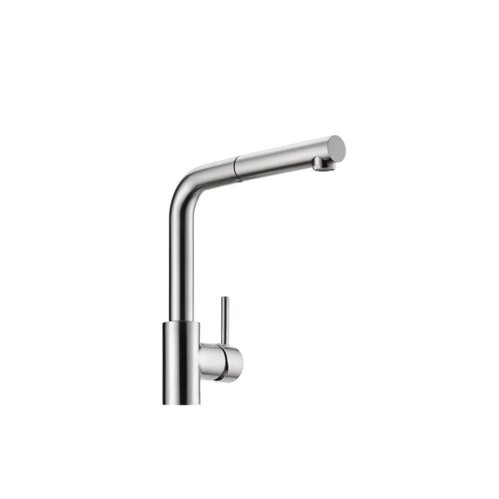 Naber LINEA Küchenarmatur Arco 2 mit ausziehbarem Auslauf Edelstahlfinish Niederdruck