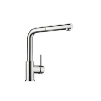 Naber LINEA Küchenarmatur Arco 2 mit ausziehbarem Auslauf metallische Oberfläche