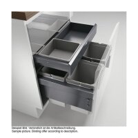 Naber Abfallsammler Cox® Base 360 S/600-4 mit Base-Board, für Frontauszüge, mit Biodeckel, anthrazit