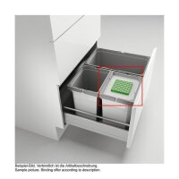 Naber Abfallsammler Cox® Base 360 S/600-4 mit Base-Board, für Frontauszüge, mit Biodeckel, anthrazit