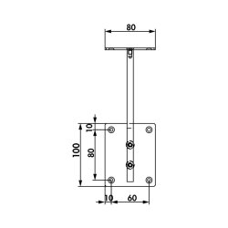 Korfu 3, Konsole, edelstahlfarbig, H 220 mm