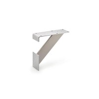Korfu 4, Konsole, edelstahlfarbig, H 220 mm