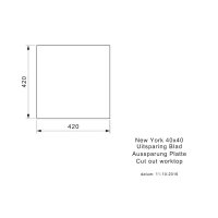 Reginox Einbaubecken New York 40X40 Edelstahl mit Handbetätigung