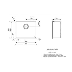 Reginox Einbaubecken Miami 50x40