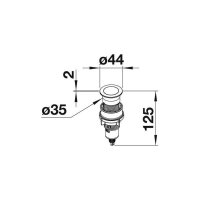BLANCO PushControl Nachrüstset Ablauffernbedienung Edelstahl seidenmatt | 525272