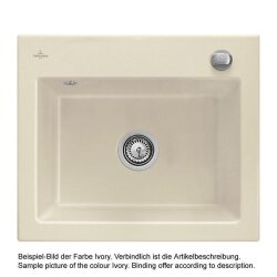 Villeroy & Boch Einbaubecken Siluet 60 S Classicline FU Ivory Handbetätigung