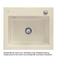 Villeroy & Boch Einbaubecken Siluet 60 S Classicline FU Ivory Handbetätigung