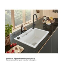 Villeroy & Boch Einbaubecken Siluet 60 S Classicline RW Stone White Excenterbetätigung
