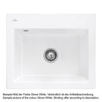 Villeroy & Boch Einbaubecken Siluet 60 S Classicline RW Stone White Excenterbetätigung