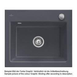 Villeroy & Boch Einbaubecken Siluet 60 S Classicline i4 Graphit Excenterbetätigung