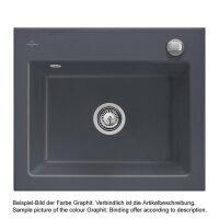 Villeroy & Boch Einbaubecken Siluet 60 S Classicline i4 Graphit Excenterbetätigung