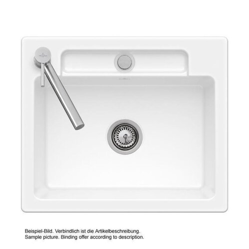 Villeroy & Boch Einbaubecken flächenbündig Siluet 60 S Flat Classicline KD Fossil Handbetätigung