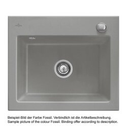 Villeroy & Boch Einbaubecken flächenbündig Siluet 60 S Flat Classicline KD Fossil Handbetätigung