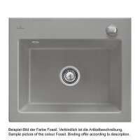 Villeroy & Boch Einbaubecken flächenbündig Siluet 60 S Flat Classicline KD Fossil Handbetätigung