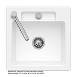 Villeroy & Boch Einbaubecken flächenbündig Siluet 50 S Flat Classicline R1 Weiß alpin (glänzend) Excenterbetätigung