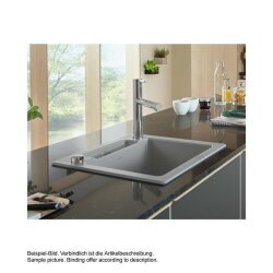Villeroy & Boch Einbaubecken flächenbündig Siluet 50 S Flat Classicline FU Ivory Excenterbetätigung