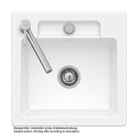 Villeroy & Boch Einbaubecken flächenbündig Siluet 50 S Flat Classicline FU Ivory Excenterbetätigung