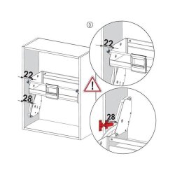 Kesseböhmer Hängeschrank-Liftbeschlag iMove-Set Single Tray