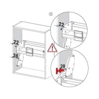 Kesseböhmer Hängeschrank-Liftbeschlag iMove-Set Single Tray
