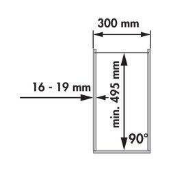 Vauth-Sagel Hochschrank-Auszug-Rahmen TAL Side, Höhe 1222 mm, für 4 Körbe, silber