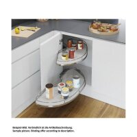 Cornerstone Maxx Tablar, 100 cm Schrank, 60 cm Tür, links, silber