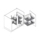 Vauth-Sagel COR Fold Rahmen, Eckschrank-Schwenkbeschlag, 45 cm Tür, Rahmen links