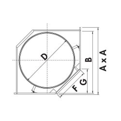 VS COR Wheel Pro, 4/4 Tablarvariante, Eckschrank 90 x 90...