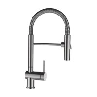 Schock Küchenarmatur Sina | Flexauslauf | Edelstahl massiv