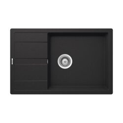 Schock Einbauspüle Cristalite Manhattan D-100LS A Onyx GON Exzenterbedienung