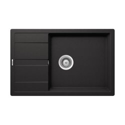 Schock Unterbauspüle Cristalite Manhattan D-100LS U Nero GNE Exzenterbedienung