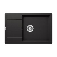 Schock Unterbauspüle Cristalite Manhattan D-100LS U Nero GNE Exzenterbedienung