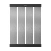 Schock Design-Abtropfgitter metallische Oberfläche, Tiefe 480 mm