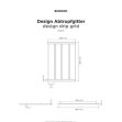 Schock Design-Abtropfgitter metallische Oberfläche, Tiefe 480 mm