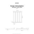Schock Design-Abtropfgitter in Brushed Copper, Tiefe 480 mm