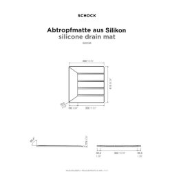 Schock Abtropfmatte aus Silikon, zum Anlegen an Spülbecken