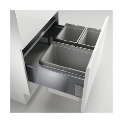 Naber Cox® Base 360 K/600-3, Abfallsammler für Frontauszüge ohne Biodeckel Hellgrau