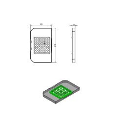 Naber Biodeckel, hellgrau, für 230 x 151 mm Eimer