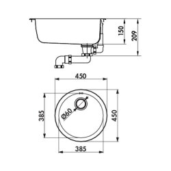 Naber Einbauspüle Standard S8 Edelstahl