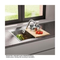 Naber Einbauspülen-Set Corno Turno 60, Spüle und integrierte Armatur Turno, Edelstahl