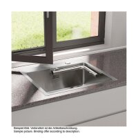 Naber Einbauspülen-Set Corno Turno 50, Spüle und integrierte Armatur Turno, Edelstahl