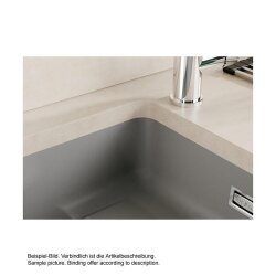 Naber Unterbauspülen-Set PickUP U Keramik schiefer und Armatur Arco 2 chrom Hochdruck