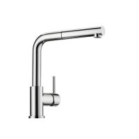 Naber Unterbauspülen-Set PickUP U Keramik schiefer und Armatur Arco 2 chrom Hochdruck