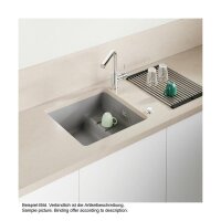Naber Unterbauspülen-Set PickUP U Keramik schiefer und Armatur Arco 2 chrom Hochdruck