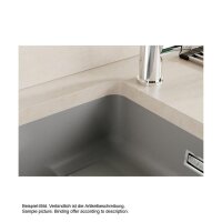 Naber Unterbauspülen-Set PickUP U Keramik schiefer und Armatur Arco 2 chrom Hochdruck